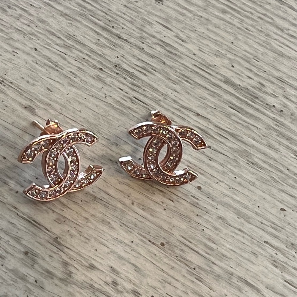 Rose Gold Color Earrings